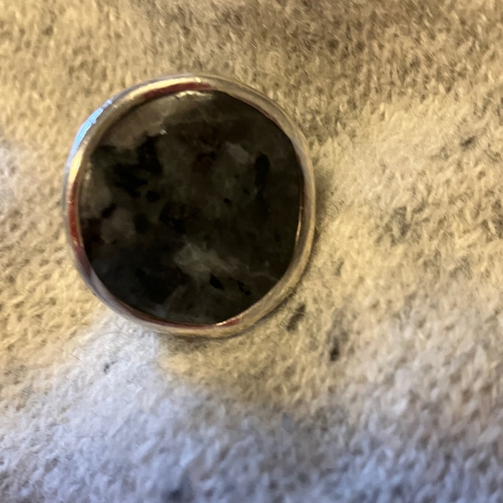 Silpada!
Sterling Silver and Black Semiprecious Stone Ring